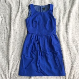 J. Crew Blue Fit and Flare Dress